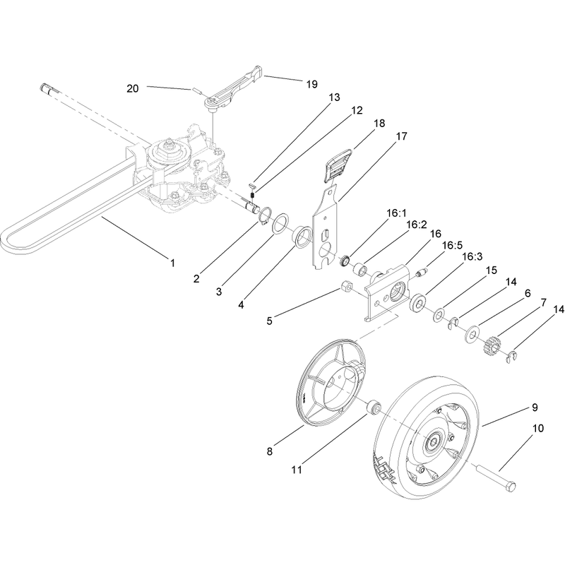 Rear Drive and Wheel Assembly