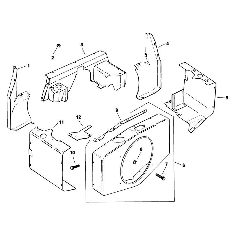 Baffles and Shroud Engine Kohler Model No M18qs-24615 Continued
