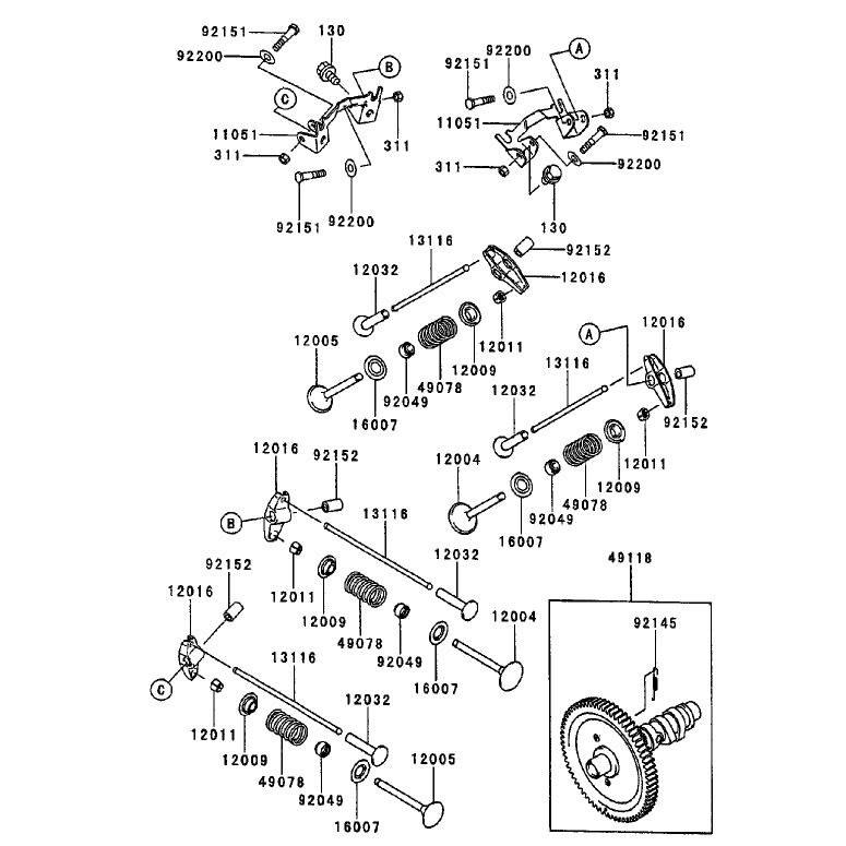 ValveCamshaft Kawasaki FD750D-AS03
