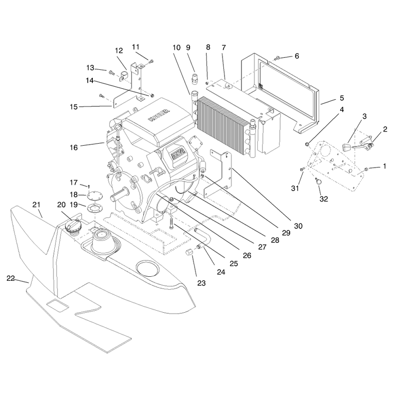 Engine and Fuel Tank