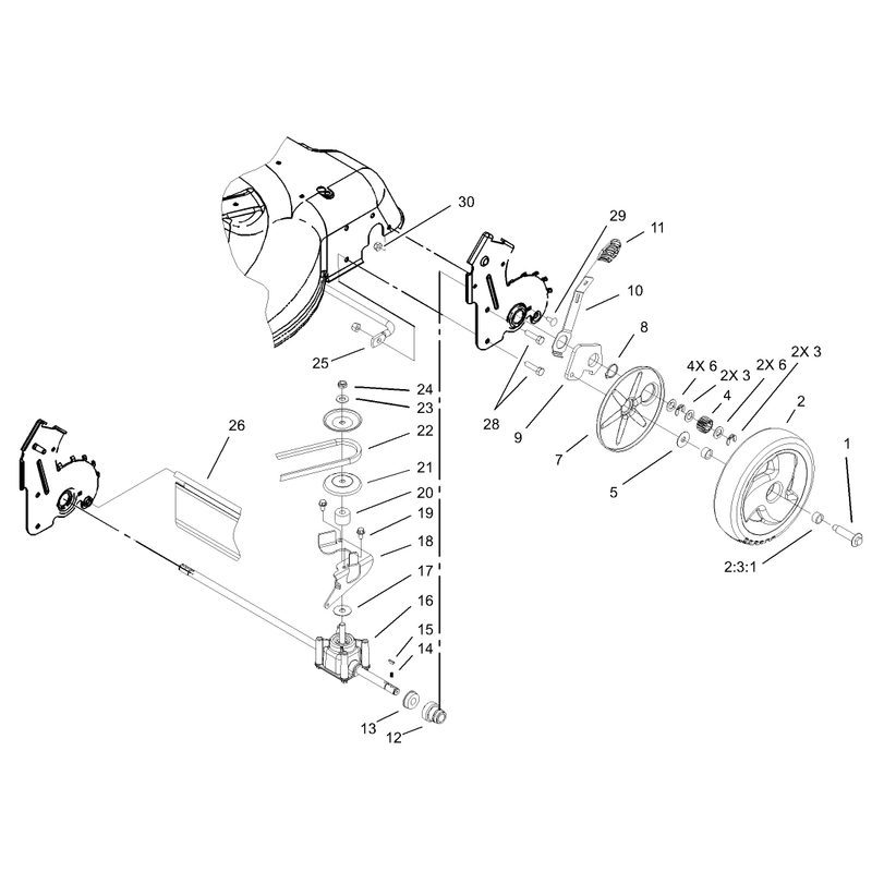 Rear Axle and Transmission Assembly