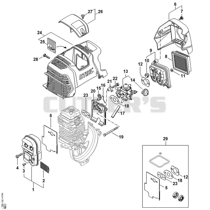 Muffler, Air filter