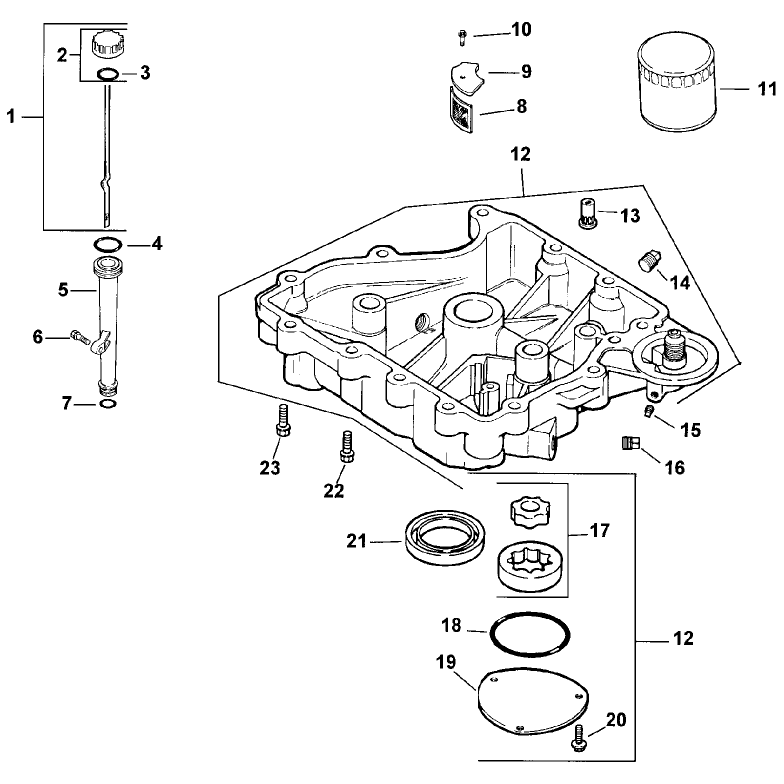 Oil Panlubrication Engine Kohler Model No C15s Spec 41561
