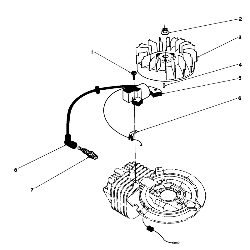 Flywheel and Magneto Assembly