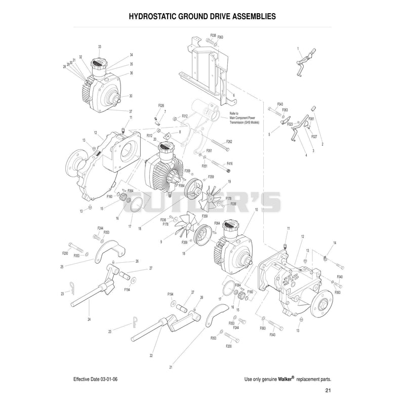 Hydrostatic Ground Drive Assemblies