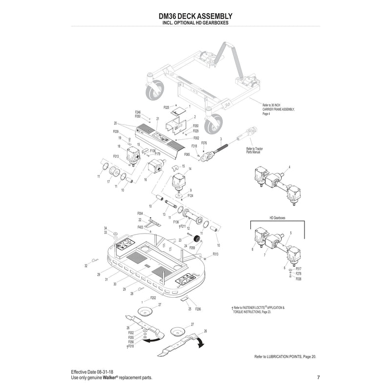 DM36 DECK ASSEMBLY