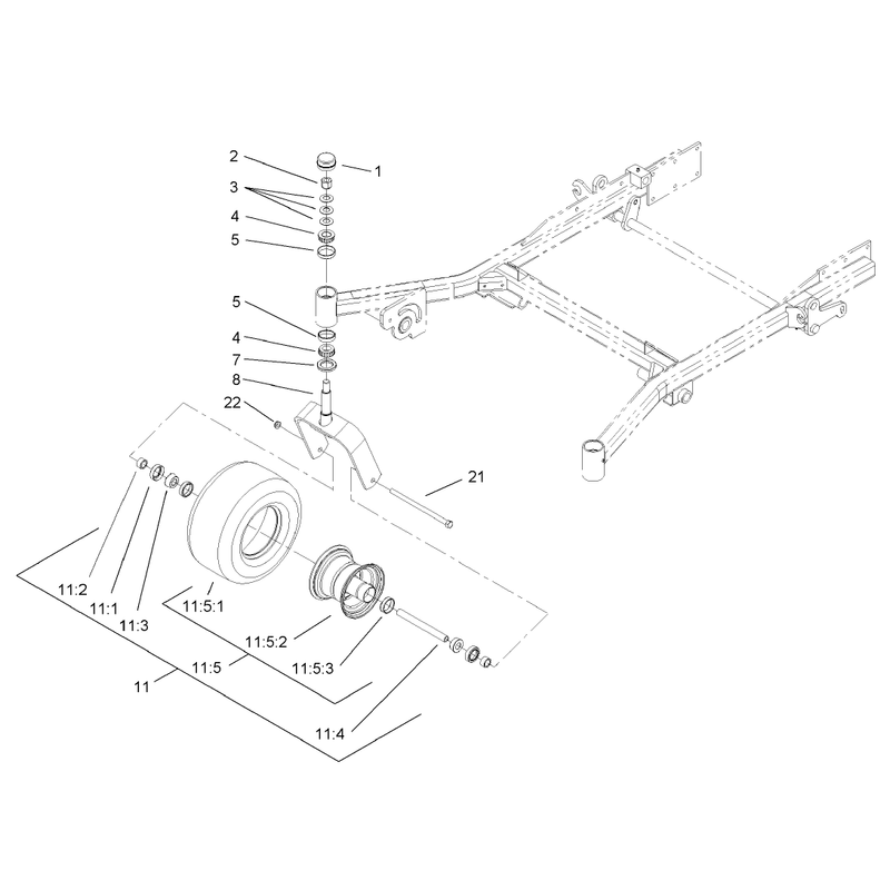 Castor and Wheel Assembly