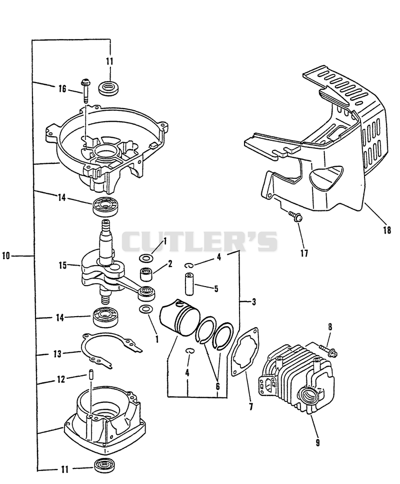 Engine, Crankcase, Cover
