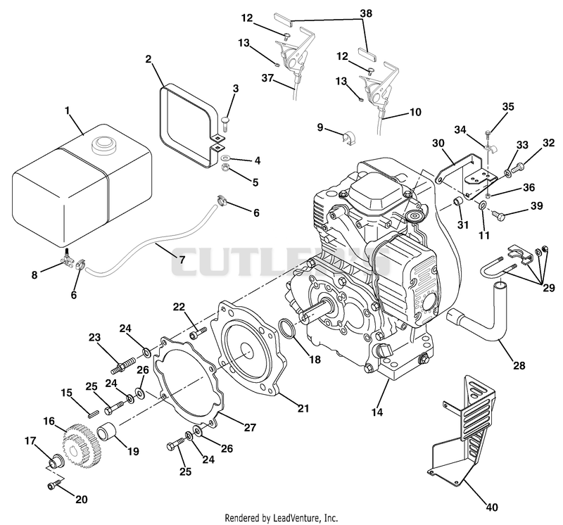 Fuel And Exhaust System - 8.5 HP Robin
