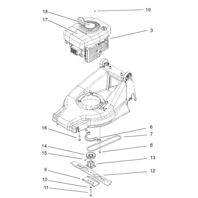 Engine and Blade Assembly