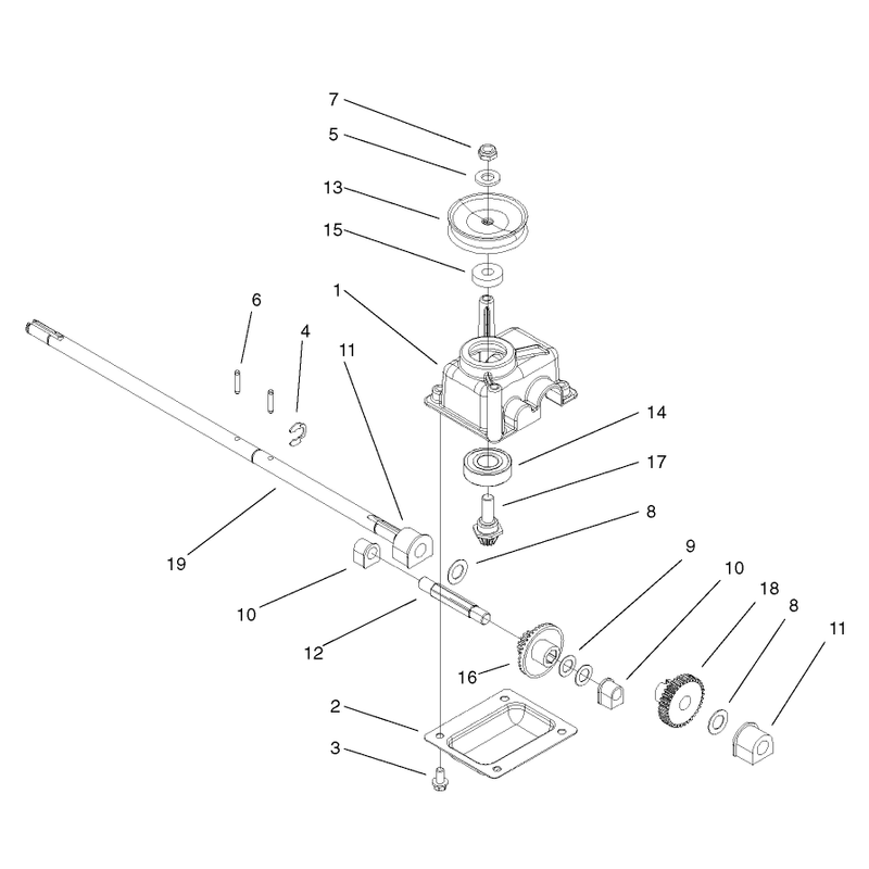 Gear Case Assembly No 104-7593