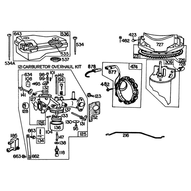 Engine Briggs & Stratton Model 252707-0177-01 (model 57385)