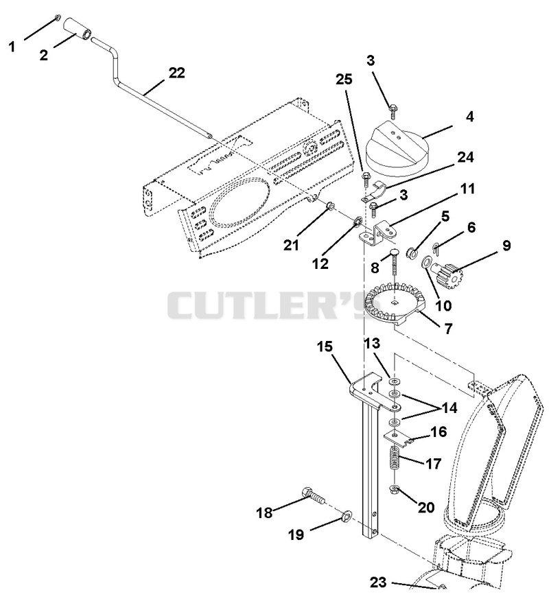 Discharge Chute Crank