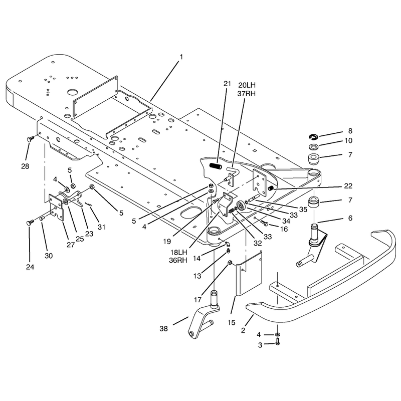Frame and Front Wheel Fork Assembly