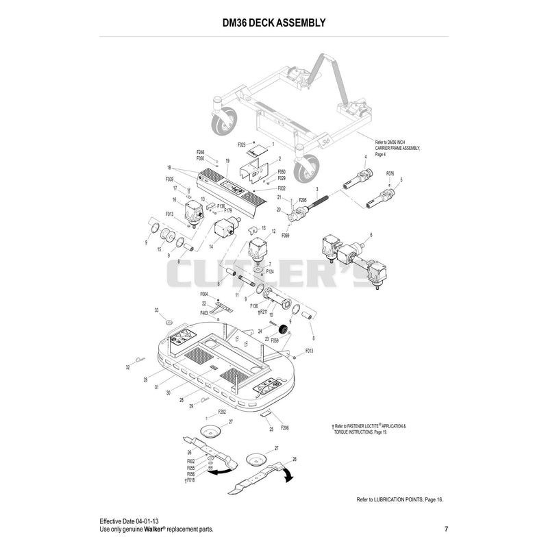 DM36 DECK ASSEMBLY