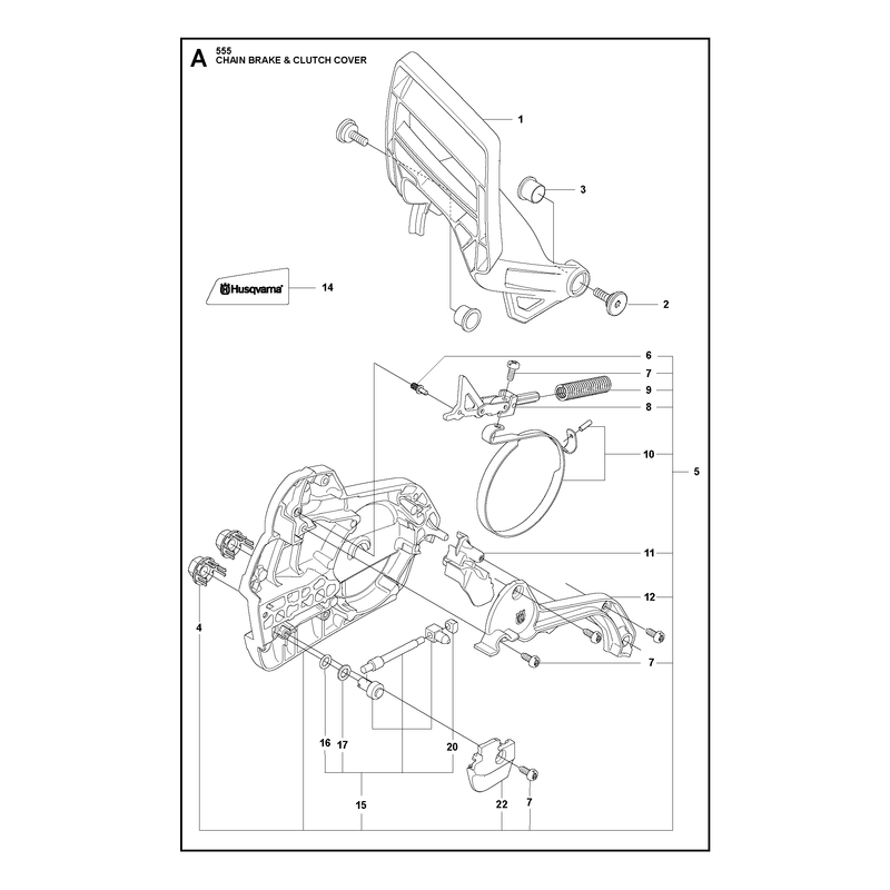 CHAIN BRAKE AND CLUTCH COVER