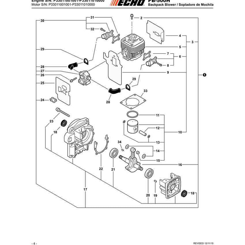 Motor S/N: P33011001001-P33011010000