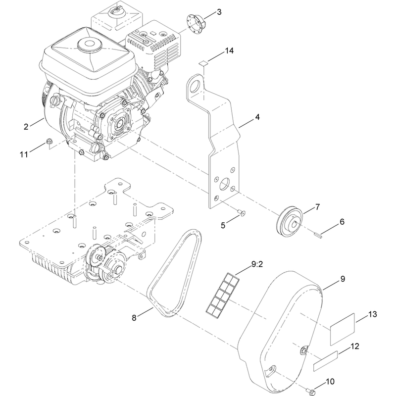 Engine Belt and Guard Assembly
