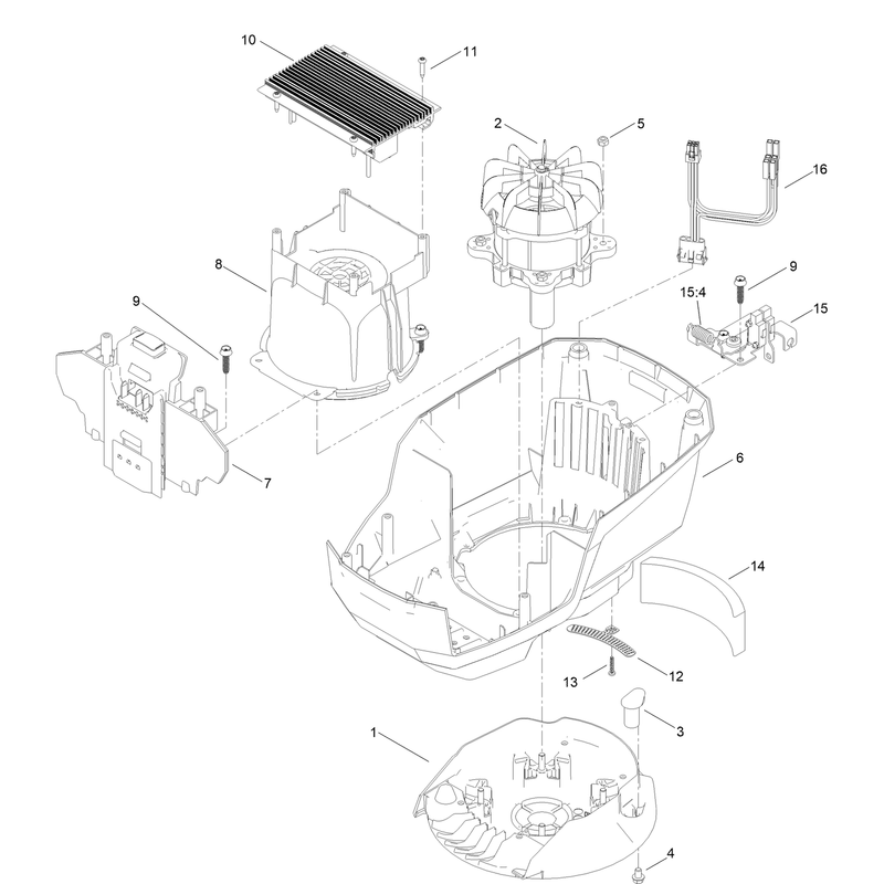 Motor Module No 140-4161 Lower Shroud Assembly