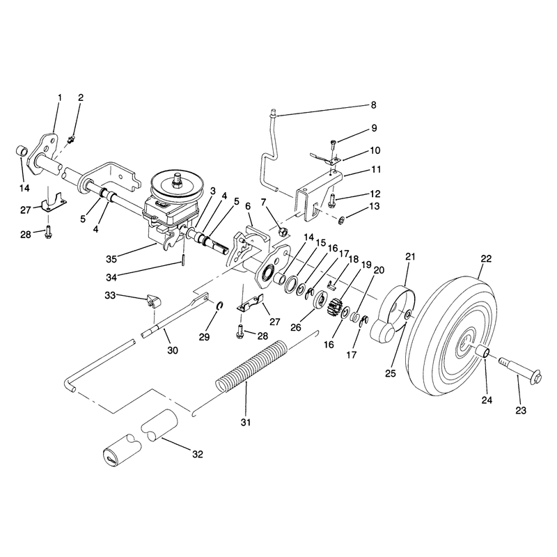 S P Rear Axle Assembly