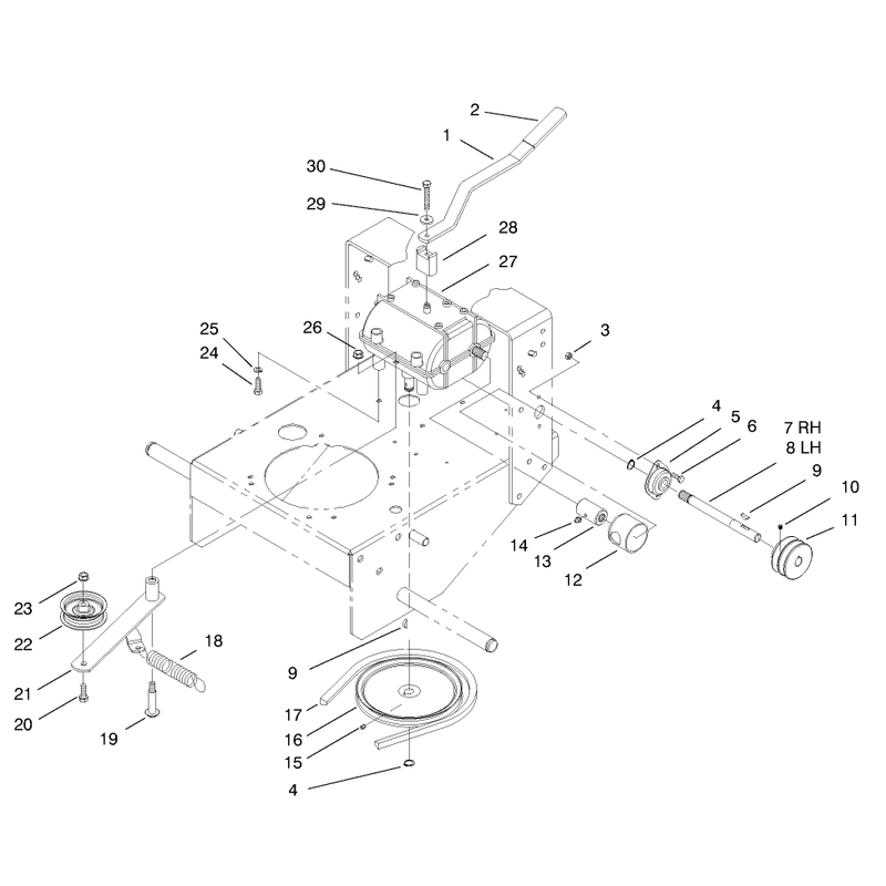 Transmission and Idler Pulley Assembley