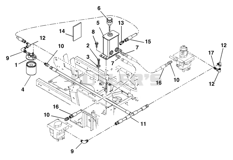 Hydraulic Tank, Filter And Pump To Tank Circuit