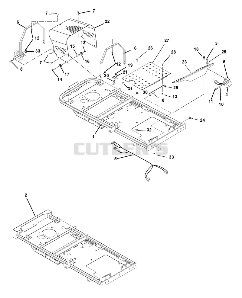 Frame, Hood And Footrest