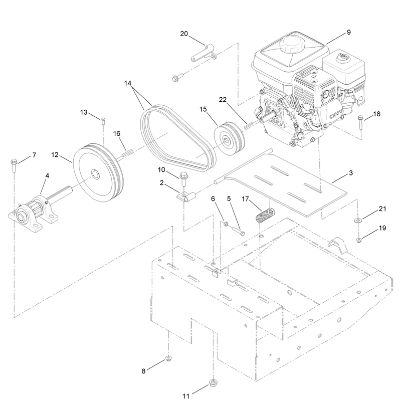 Engine Belt and Pinion Assembly