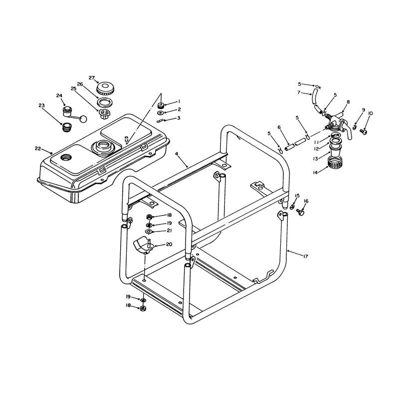 Fuel Tank and Frame Assembly