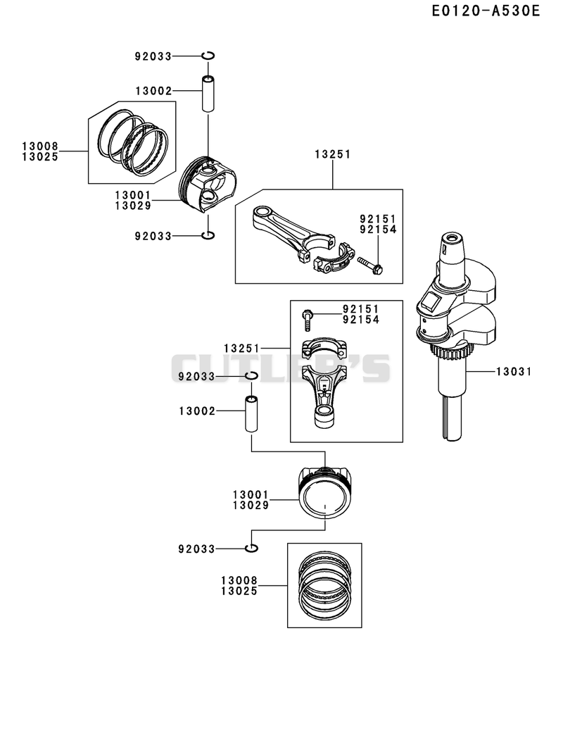 PISTON/CRANKSHAFT