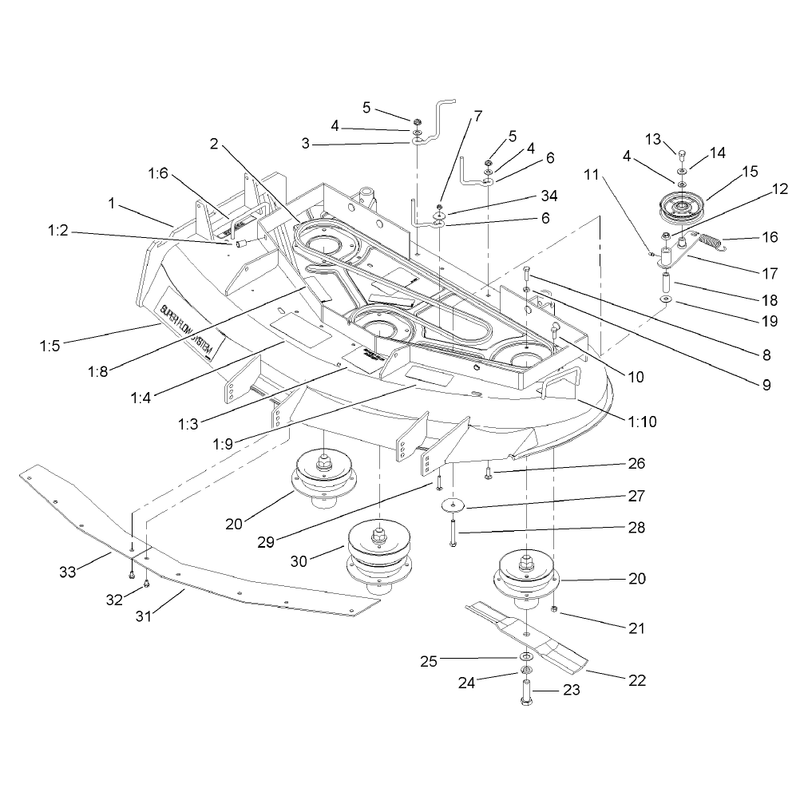 Spindle Pulley and Belt Assembly