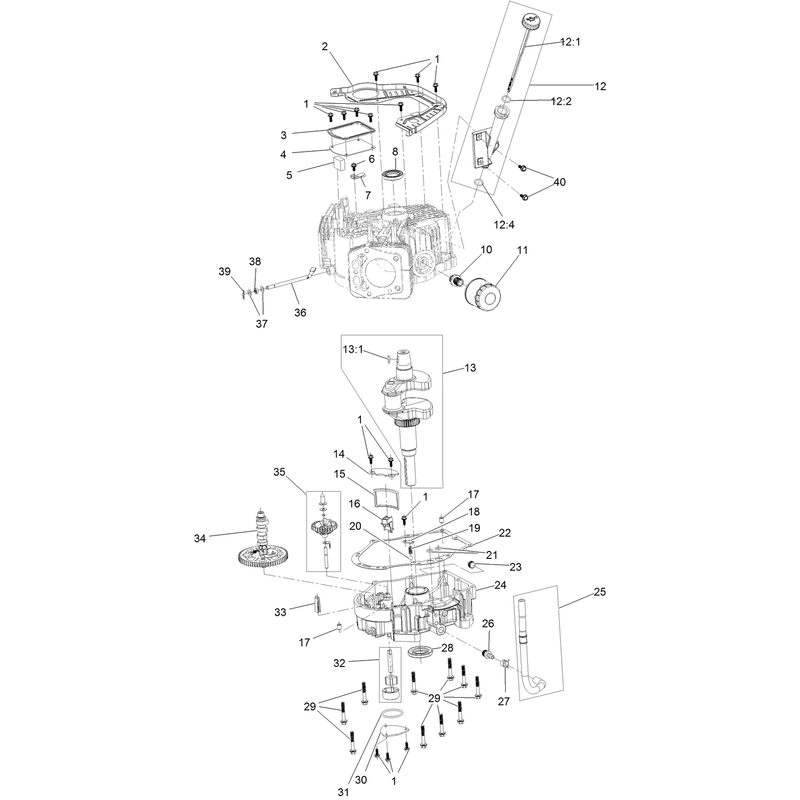 Crankcase and Crankshaft Assembly