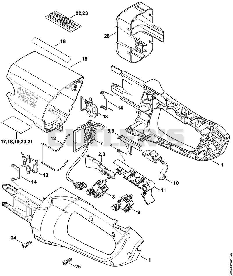 Handle housing, Cover