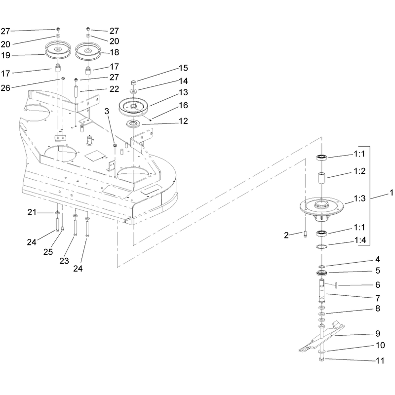 Spindle and Blade Assembly