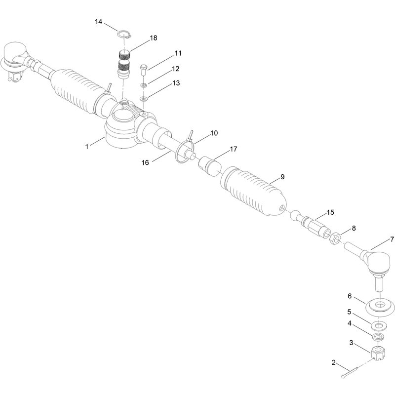 Steering Rack Assembly No. 134-6201