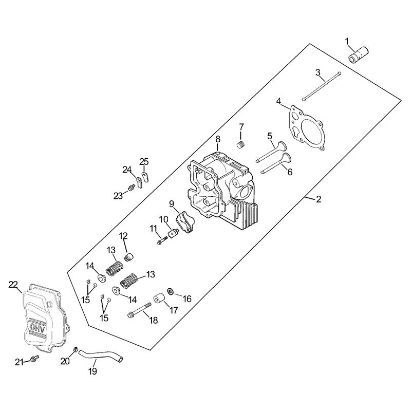 Head Valve and Breather Assembly Kohler CV15S-41620