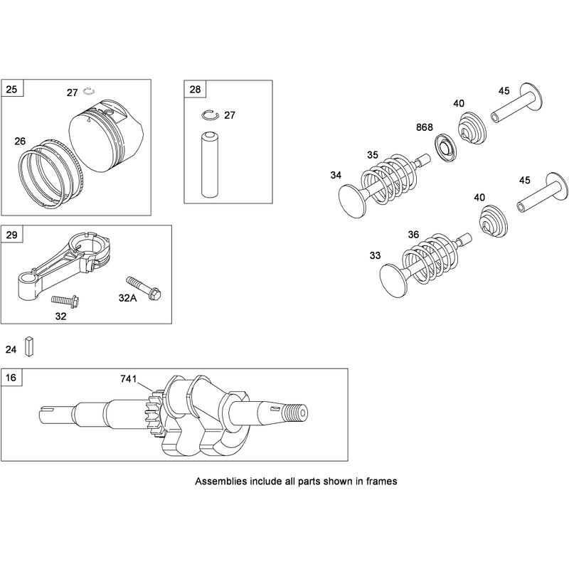 Crankshaft Assembly Briggs and Stratton 126T05-0219-B1