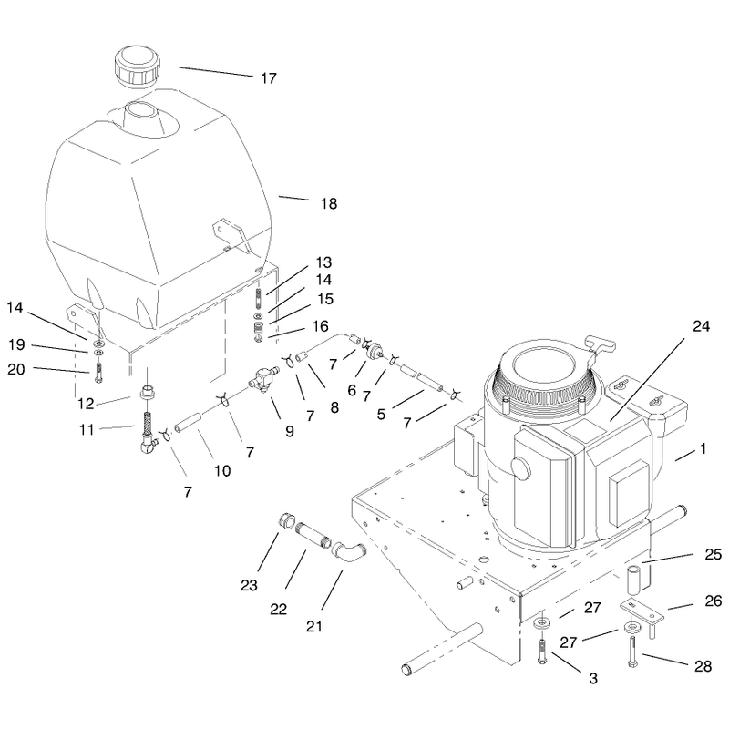 Engine and Fuel Tank