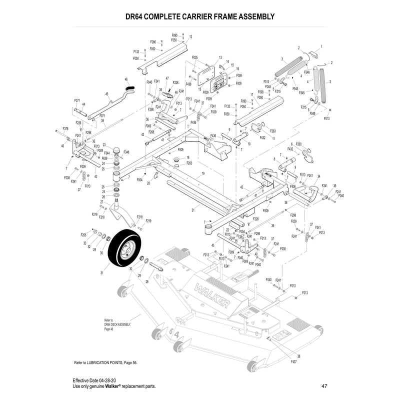 DR64 COMPLETE CARRIER FRAME ASSEMBLY