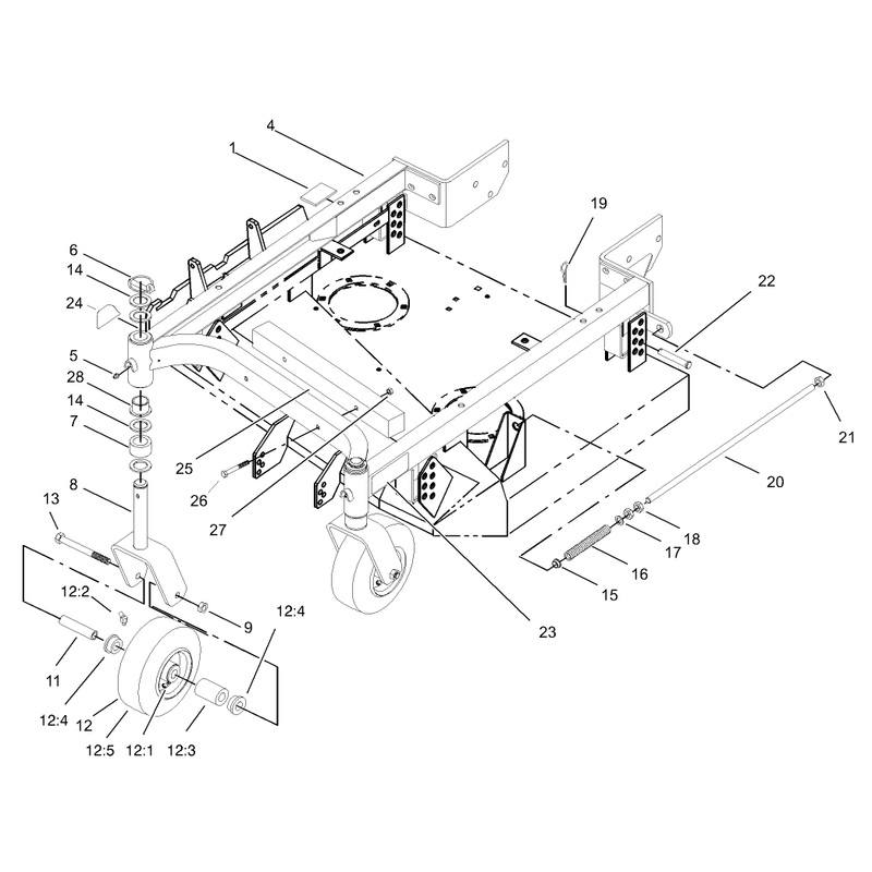 Carrier Frame and Caster Assembly