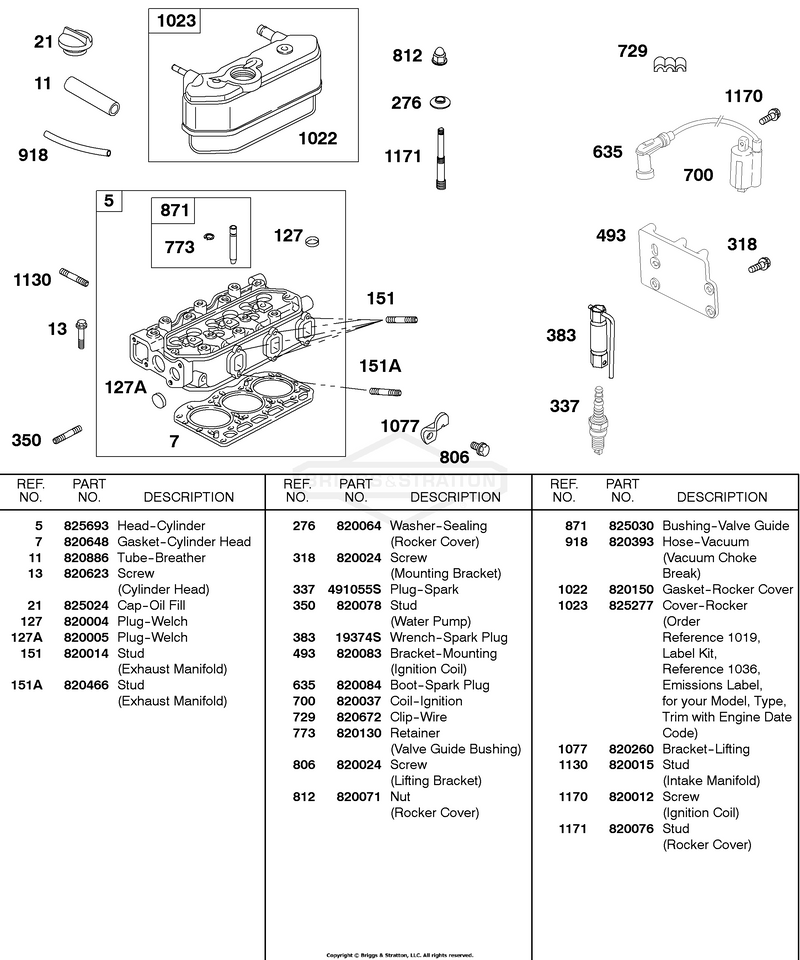 Rocker Cover, Cylinder Head, Ignition