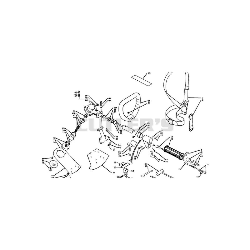 Throttle Drive Shaft Handle Gear and Shield