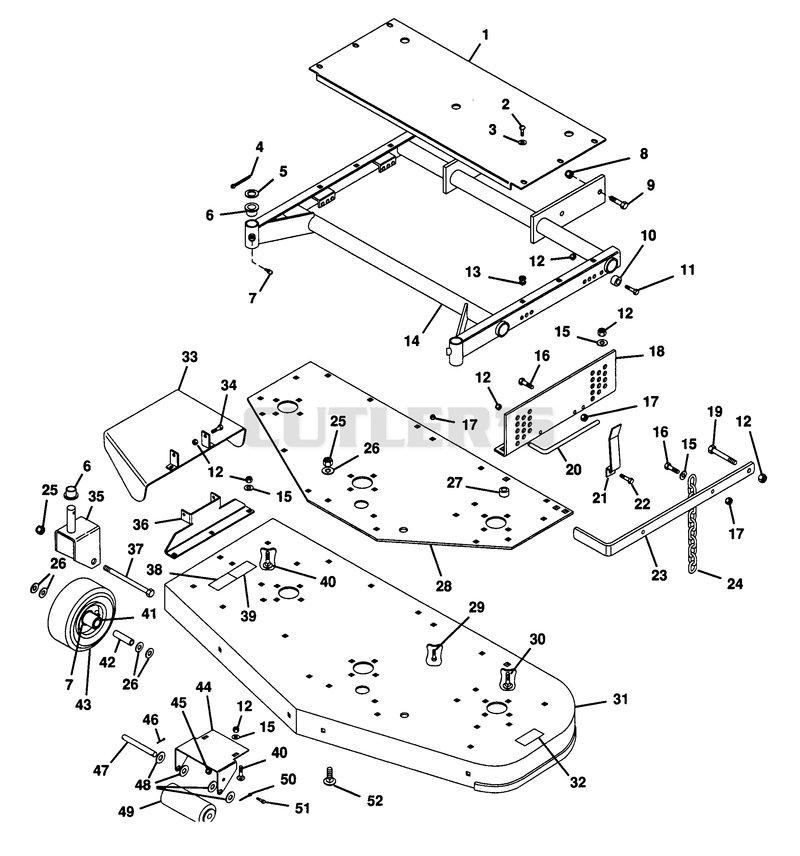 MOWER FRAME