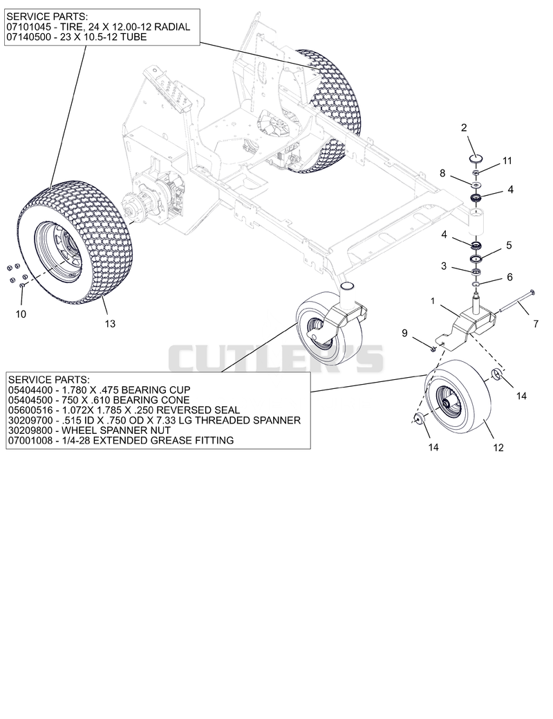 Wheels - 60" and 72"