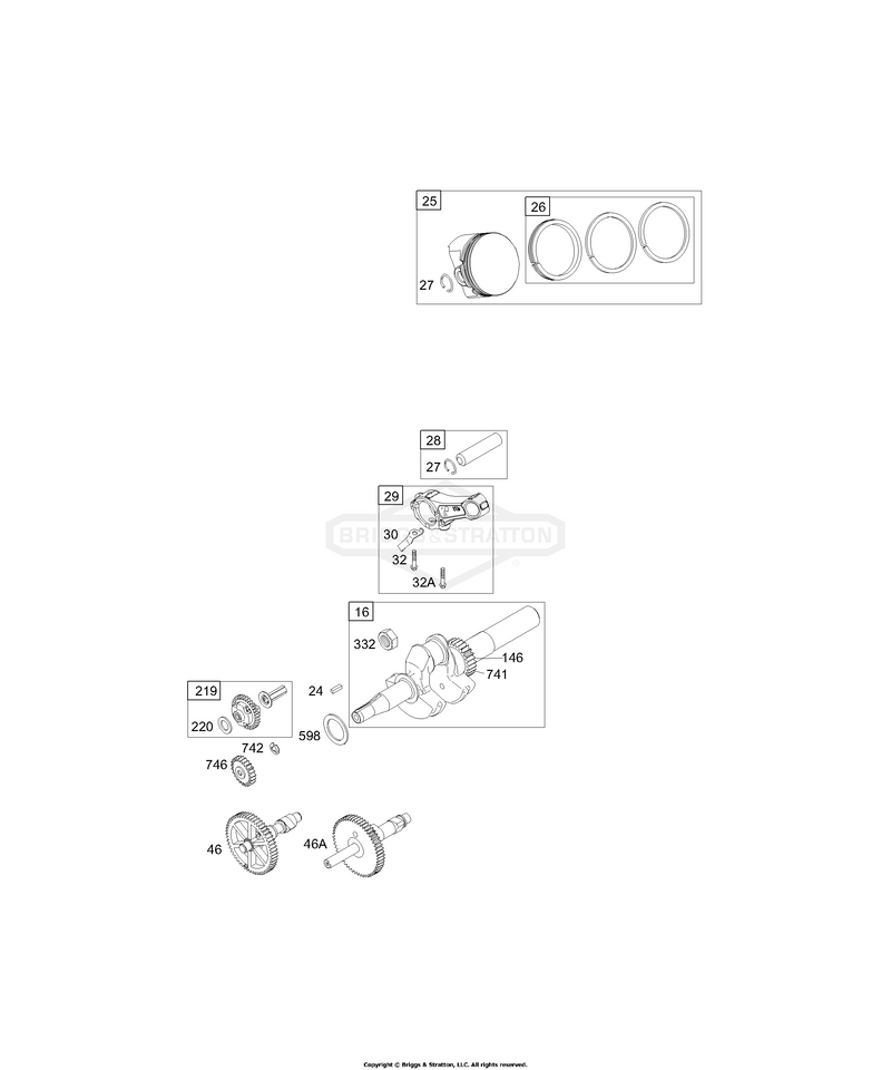 Cams, Crankshaft, Piston Group
