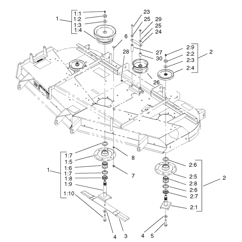 Deck Pulley and Deflector Assembly