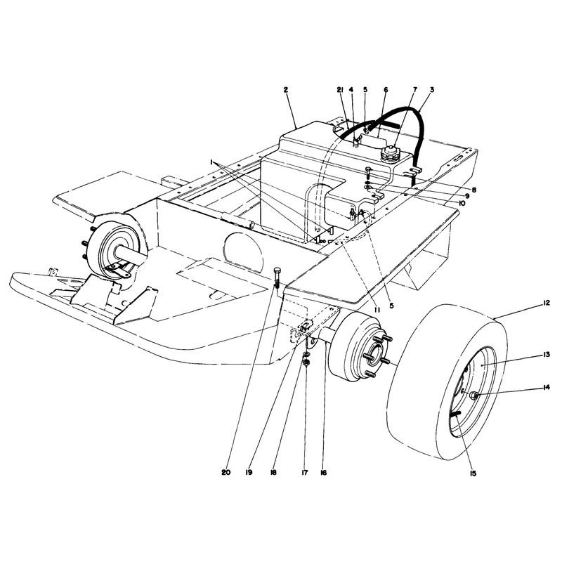 Fuel Tank & Axle Assembly