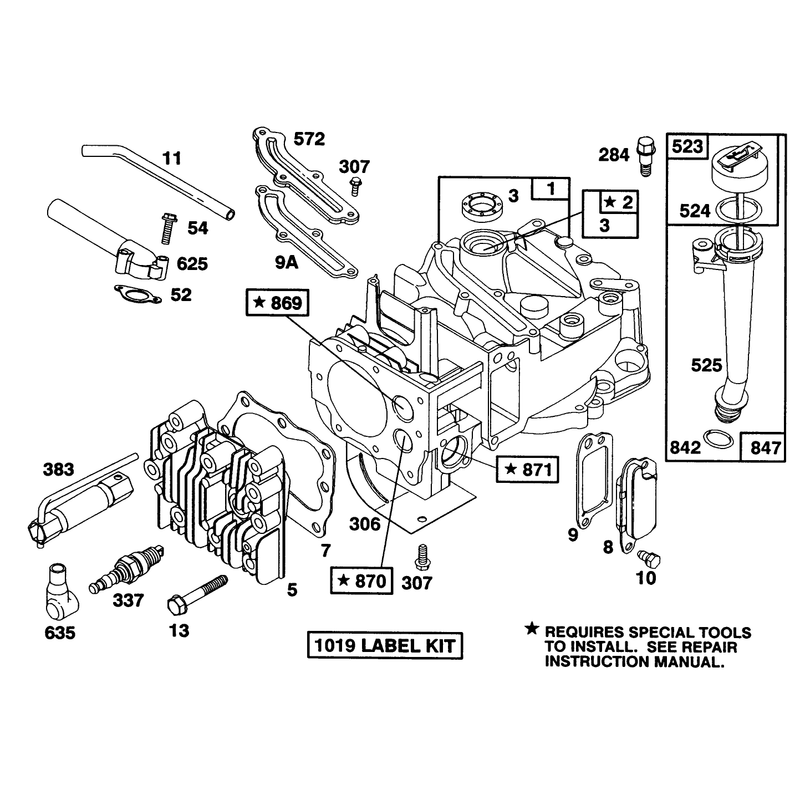 Engine Briggs and Stratton Model 124707-3185-01