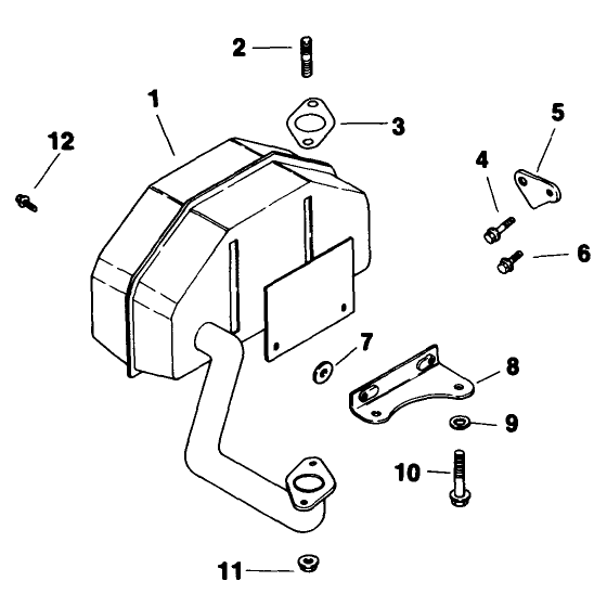 Exhaust Engine Kohler Model Cv125t Spec No 1254