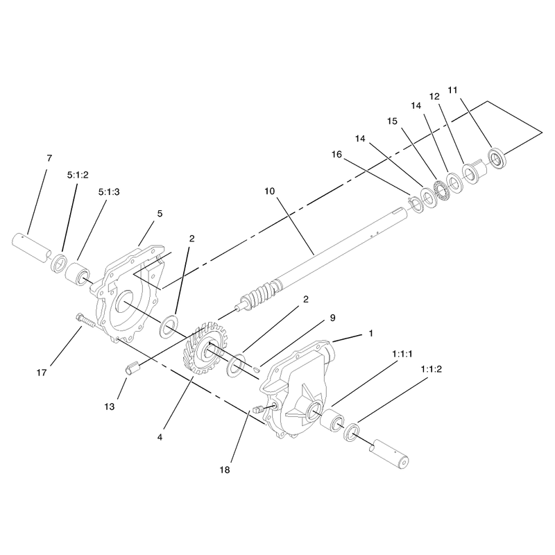 28in Auger Gearcase Assembly Part No. 74-1561